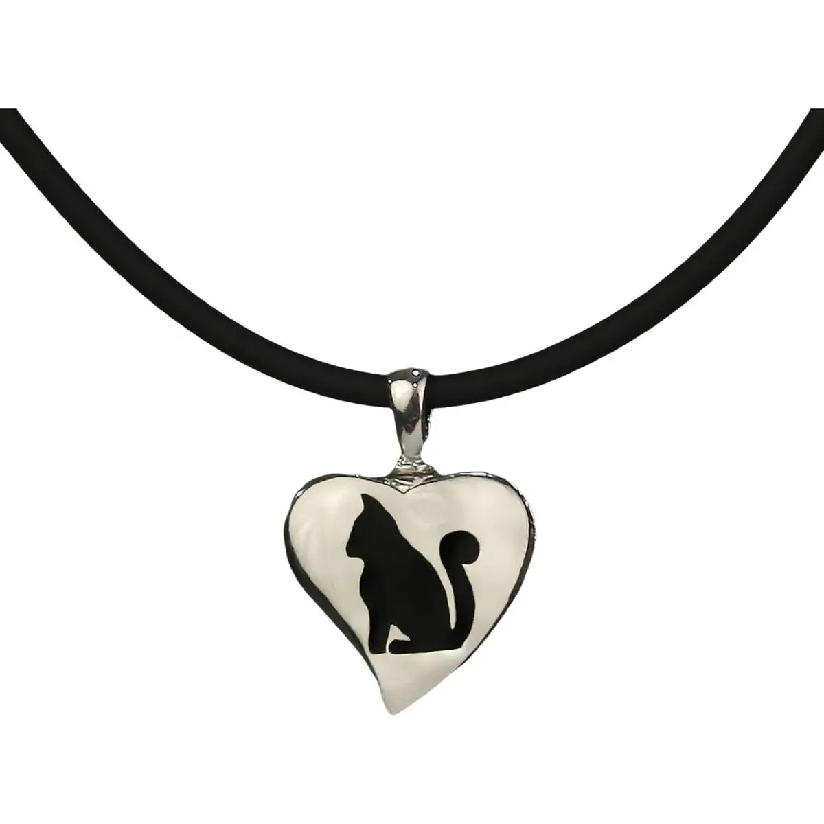 Ladies' Pendant Pet Zen 15 X 16 Mm Black Silver 1