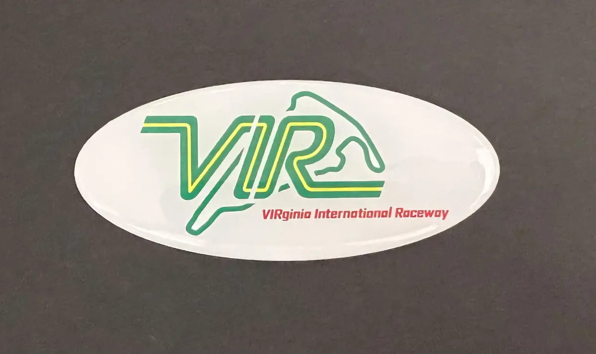 Vir Logo Dome Style Decal - White 1