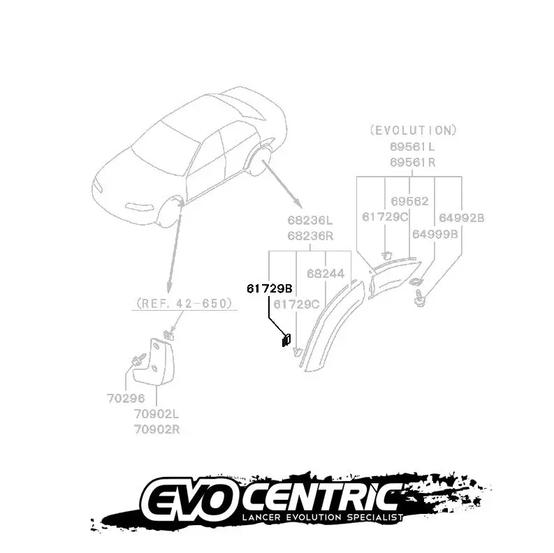Flare Over Fender Metal Clip Mr412658 - Cp9a 1