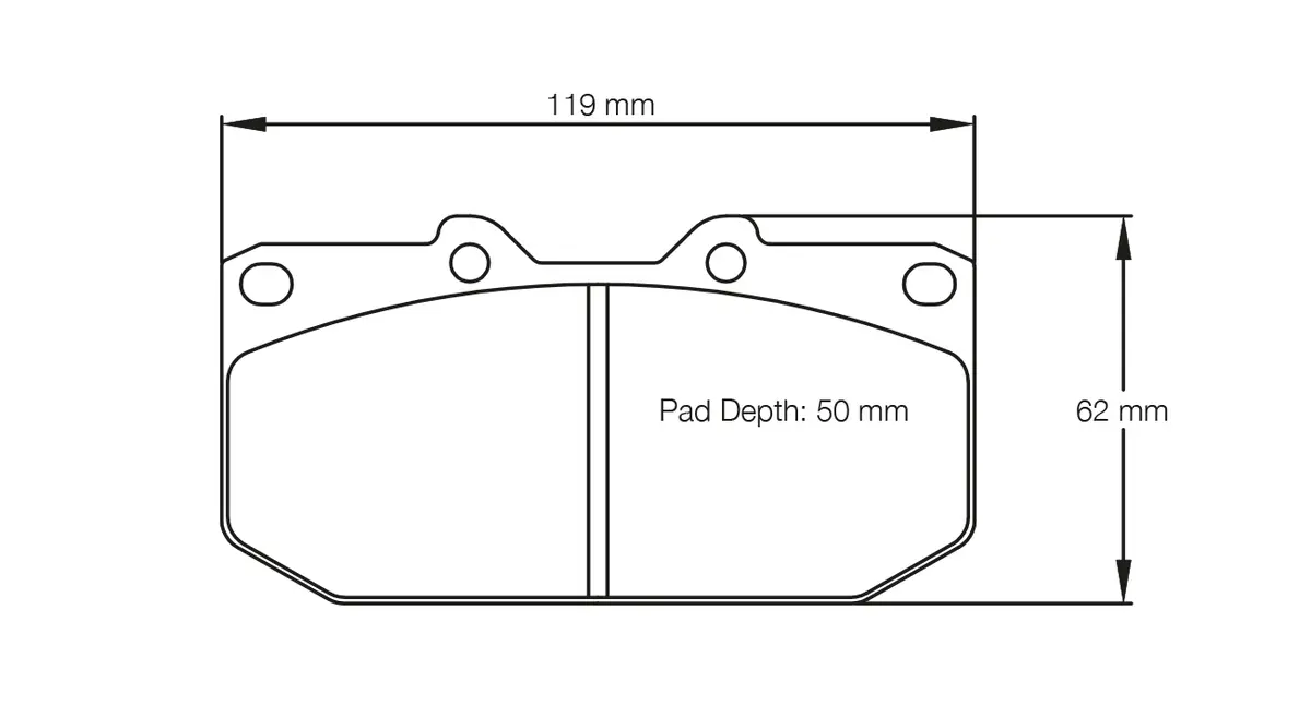 Pagid - (Shape No.: 1406) Mitsubishi, Nissan, Subaru 1