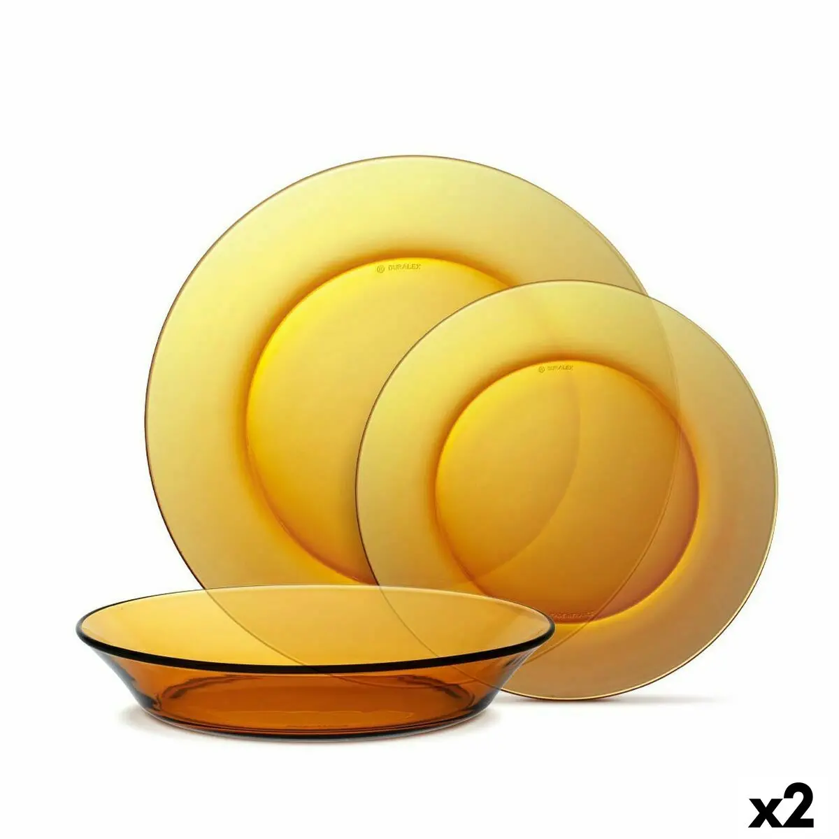 Dinnerware Set Duralex Lys Amber 12 Pieces (2 Units) 1