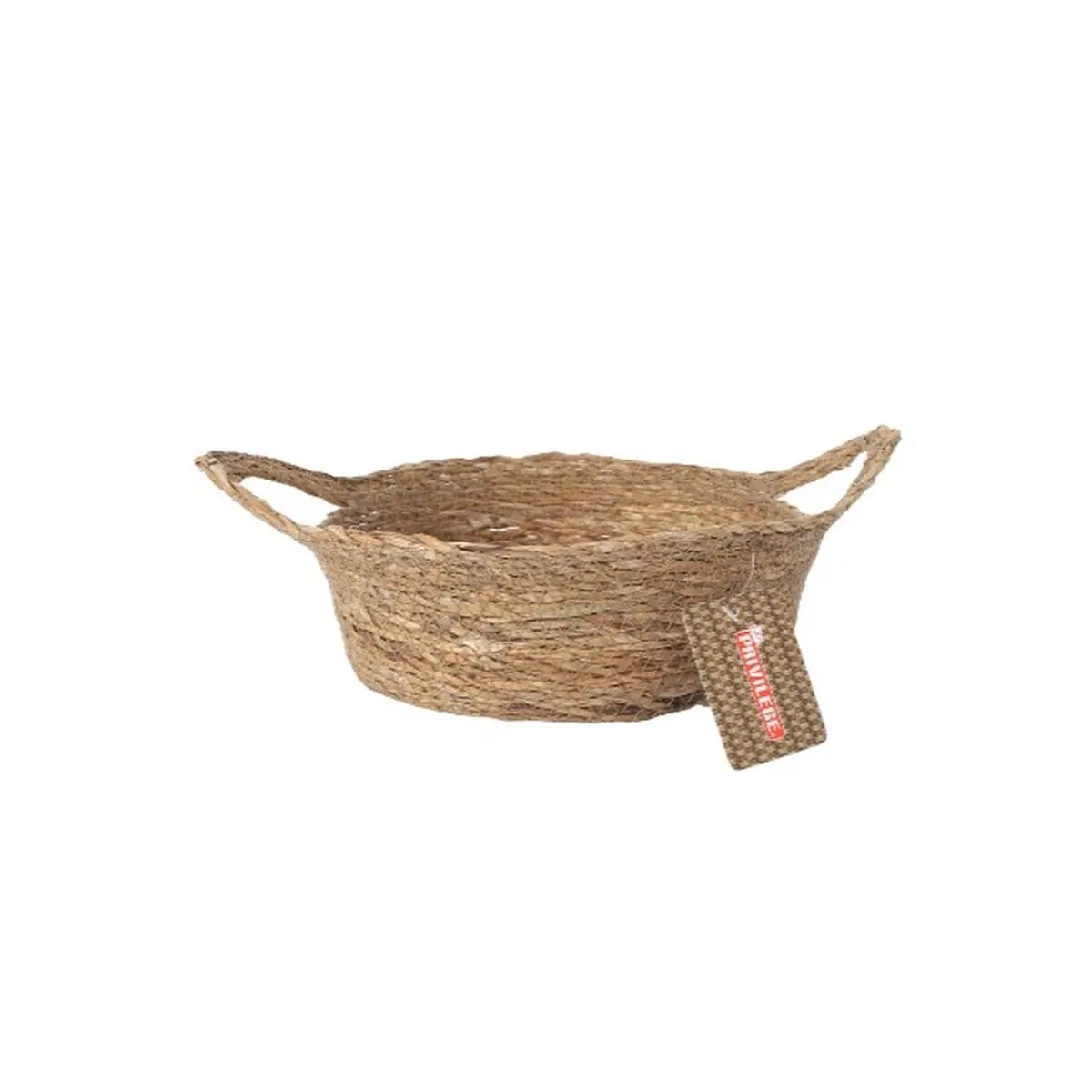 Multi-Purpose Basket Privilege Brown Wicker Ø 22 X 8 Cm (12 Units) 2