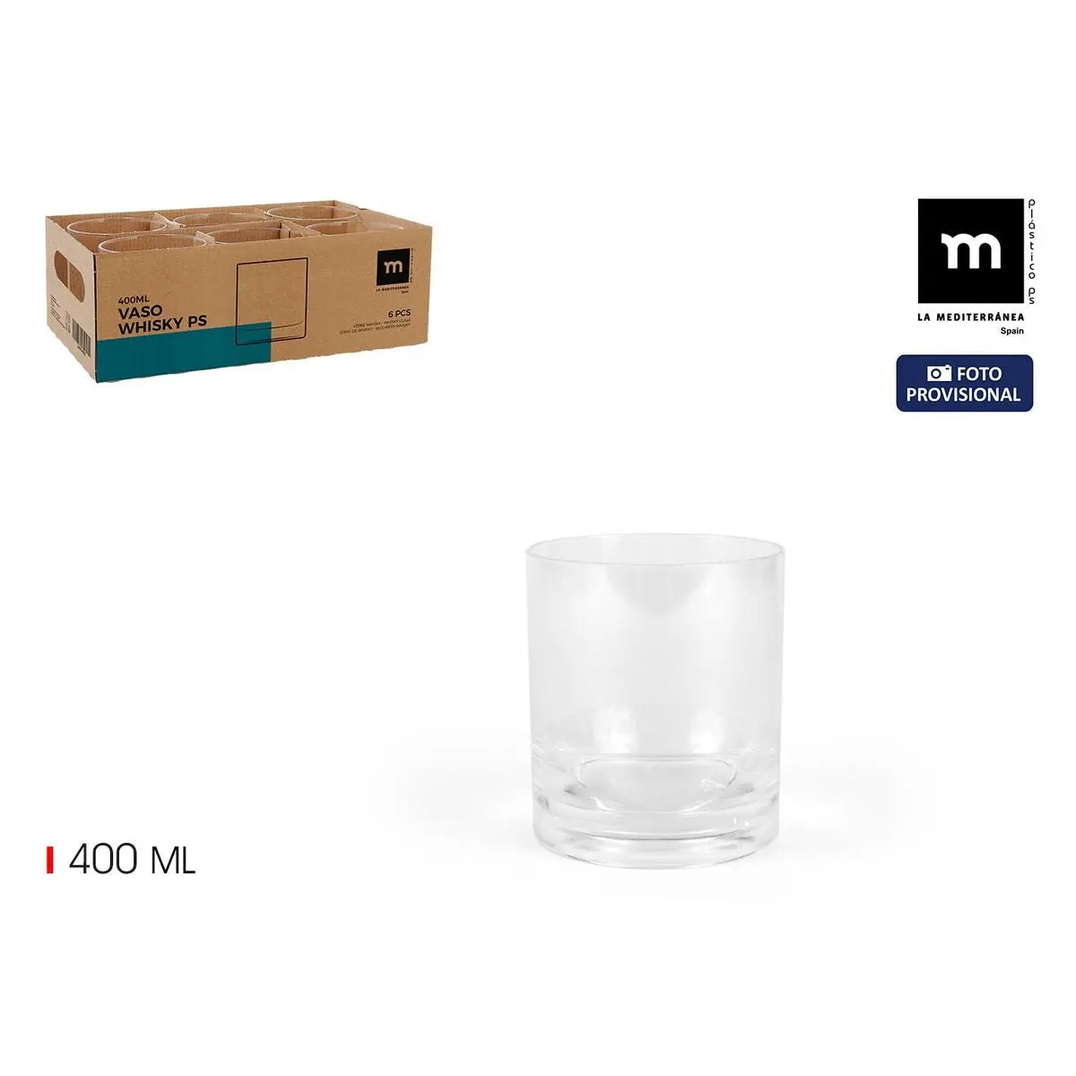 Whiskey Glass La Mediterránea 0,4 L (24 Units) 2