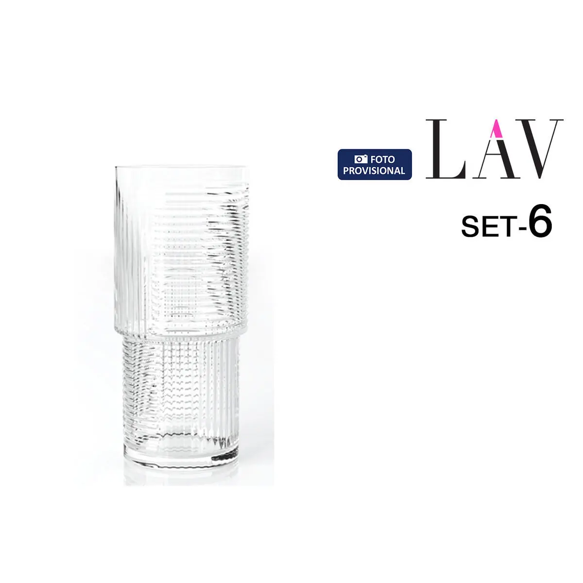 Set Of Glasses Lav Helen 0,52 L 6 Pieces (8 Units) 2