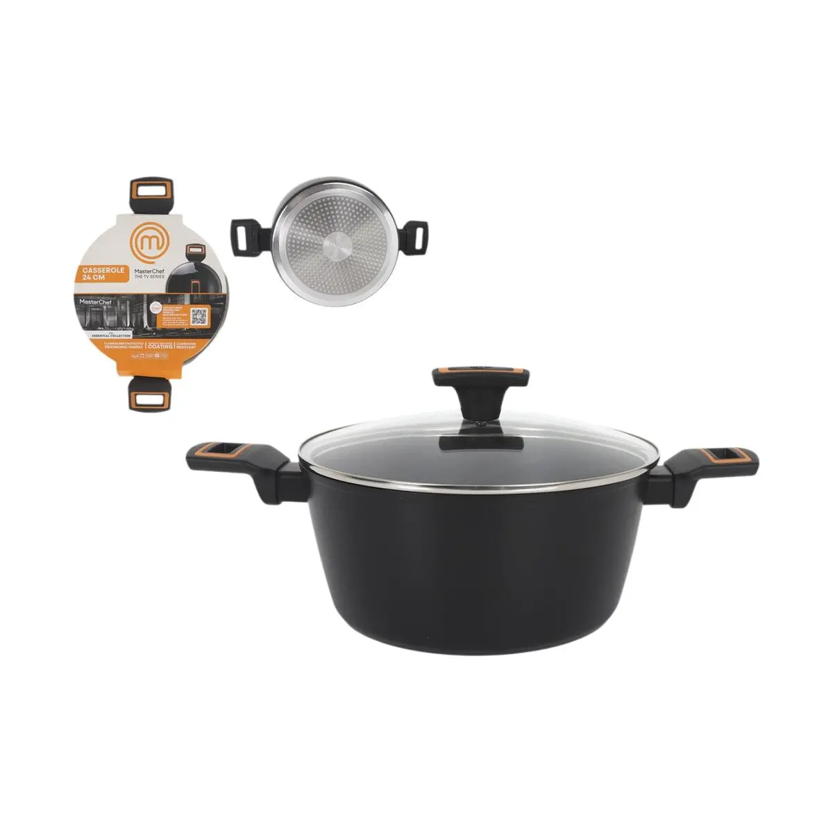 Casserole With Lid Masterchef 24 Cm 2,5 Mm (4 Units) 2