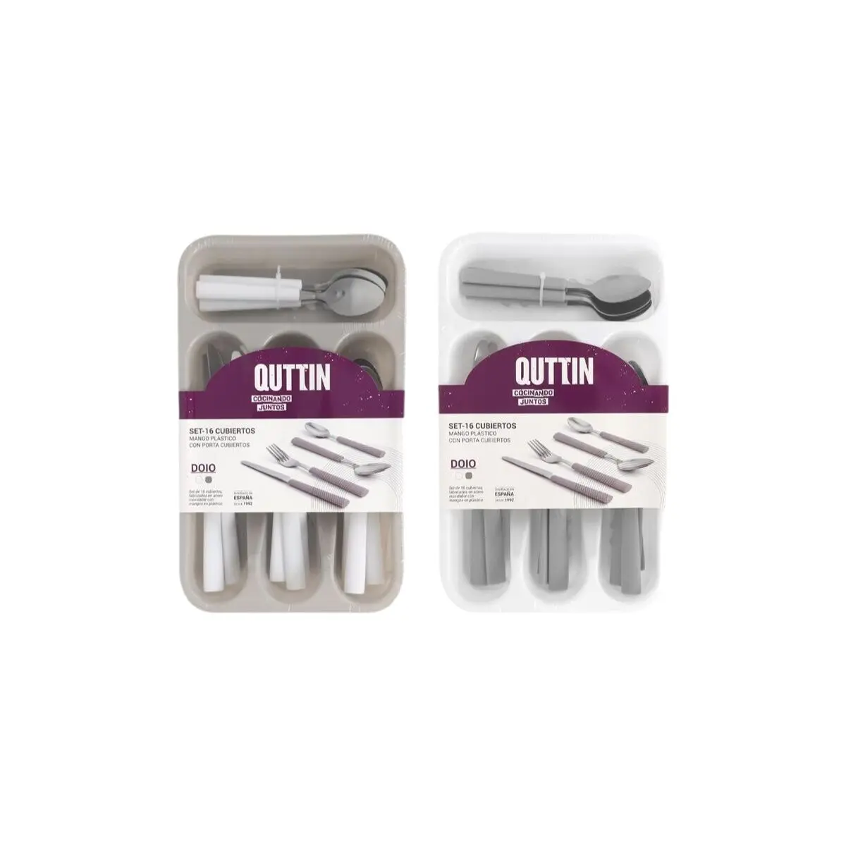 Cutlery Quttin Plastic 16 Pieces 17 Pieces (6 Units) 2