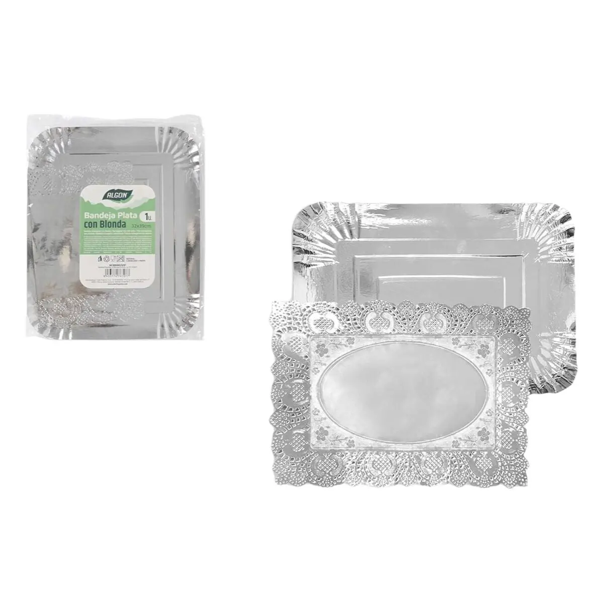Snack Tray Algon Rectangular 32 X 39 Cm (36 Units) 2