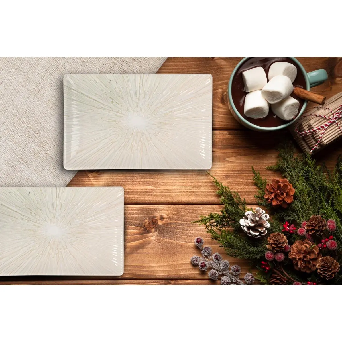 Serving Platter La Mediterránea Anya Rectangular 30 X 15 X 2 Cm (18 Units) 2