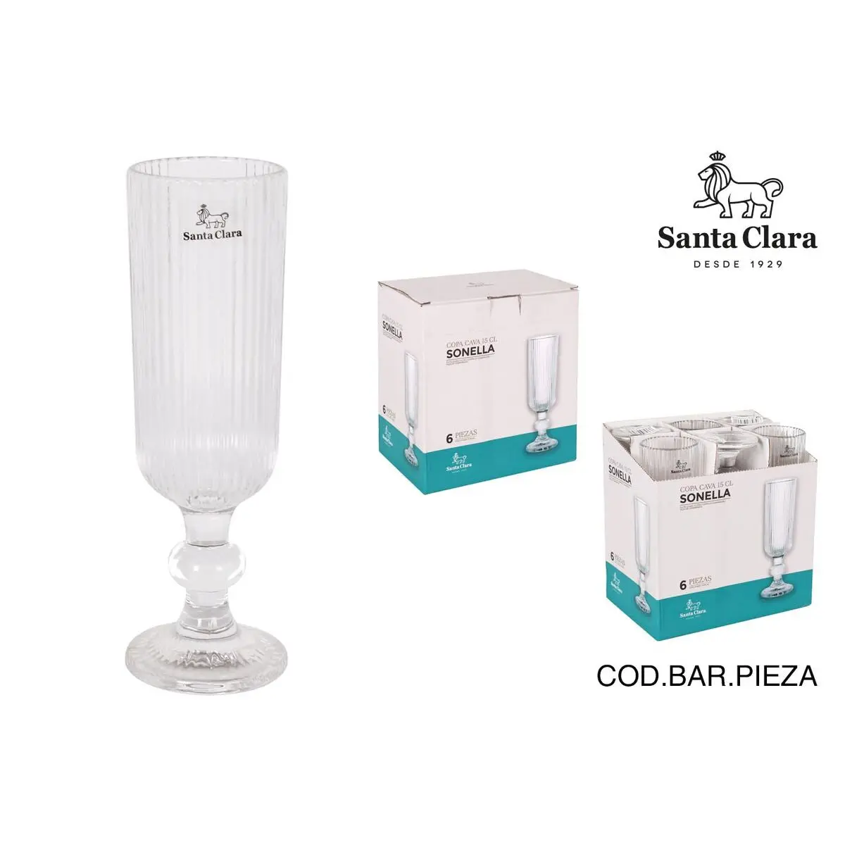 Champagne Glass Santa Clara Sonella (36 Units) 2