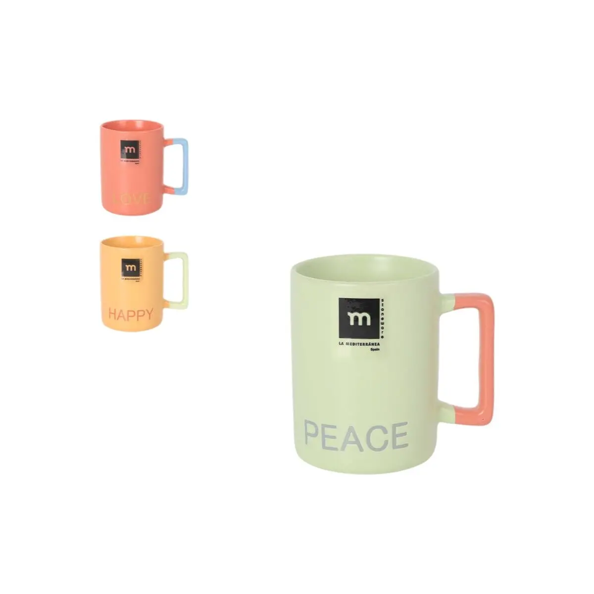 Tea And Coffee Cup La Mediterránea Love & Peace 180 Ml (36 Units) 2