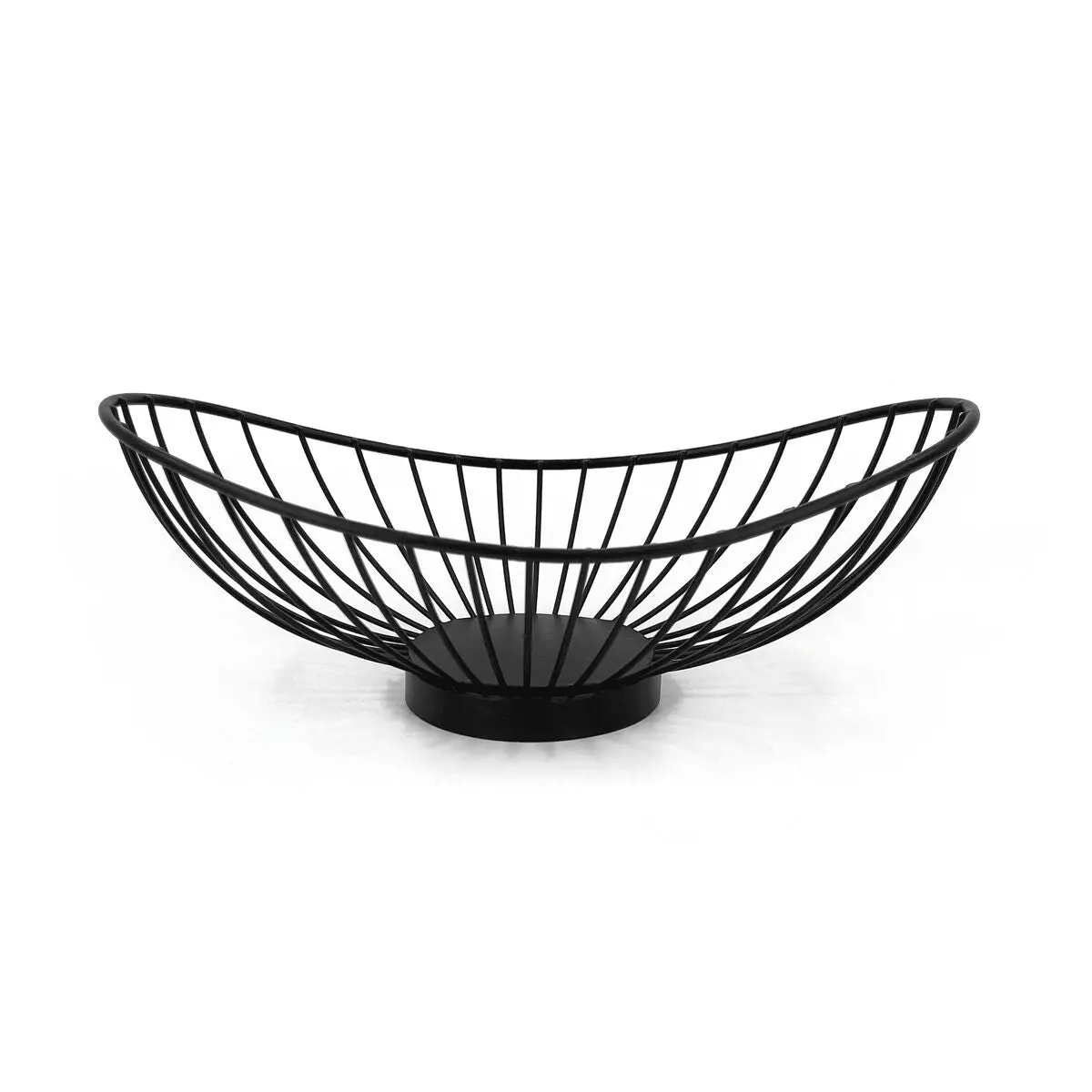 Breadbasket My Bar Black Metal Oval 25 X 13,5 X 9 Cm (12 Units) 2
