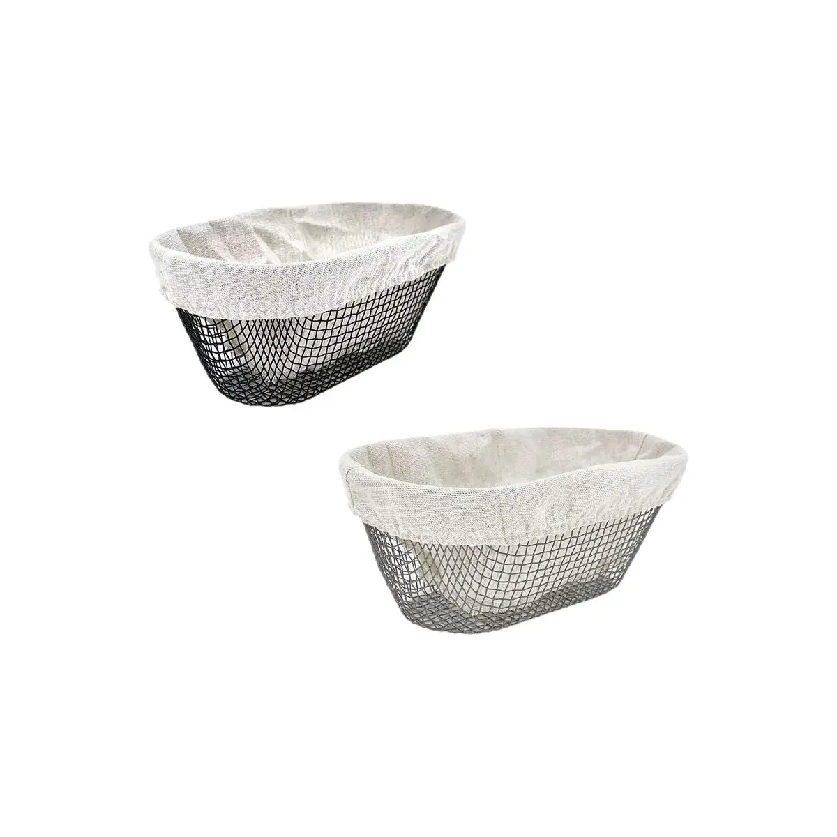 Bread Basket Metal Oval 25 X 13 X 10 Cm (18 Units) 2