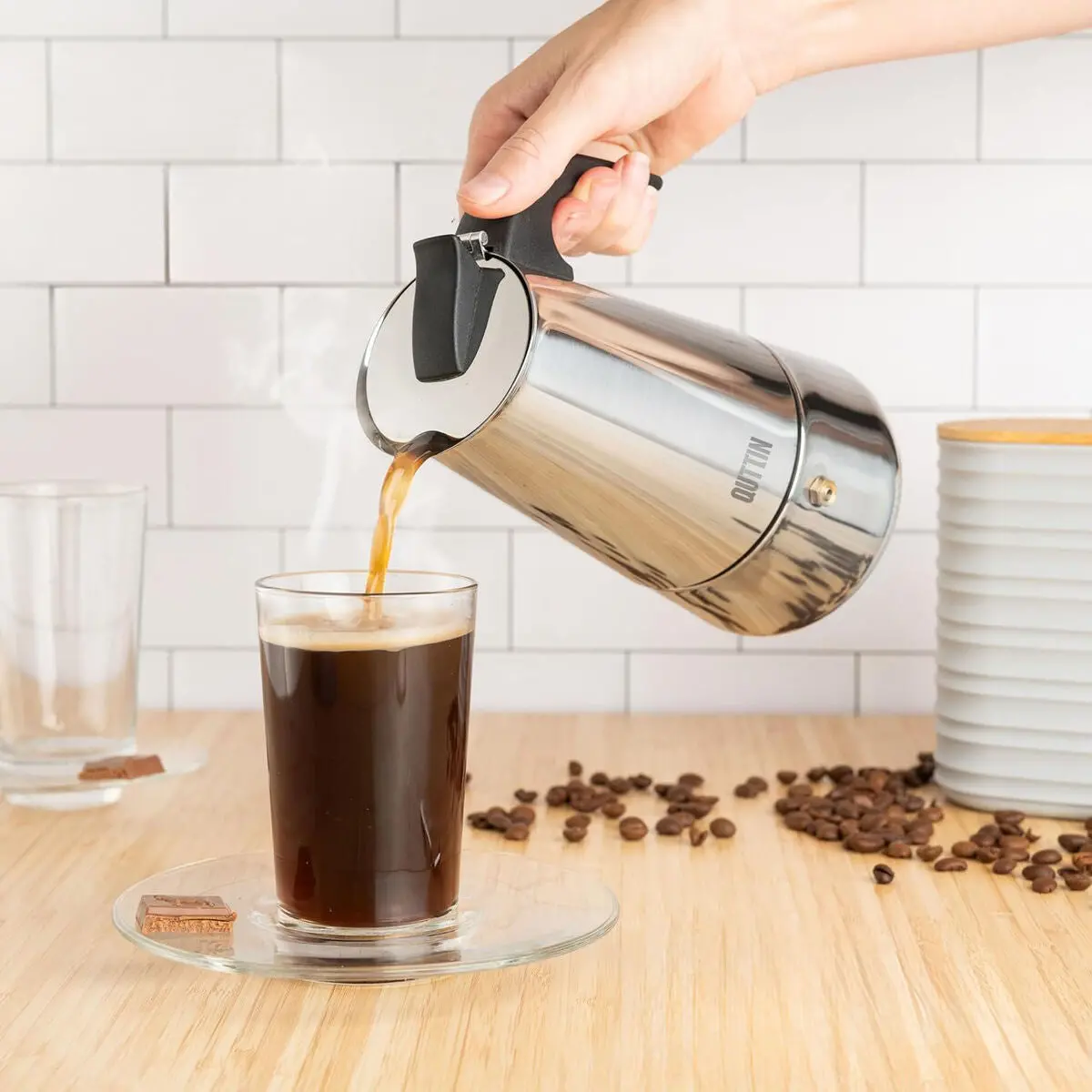 Italian Coffee Pot Quttin 9 Cups (6 Units) 2