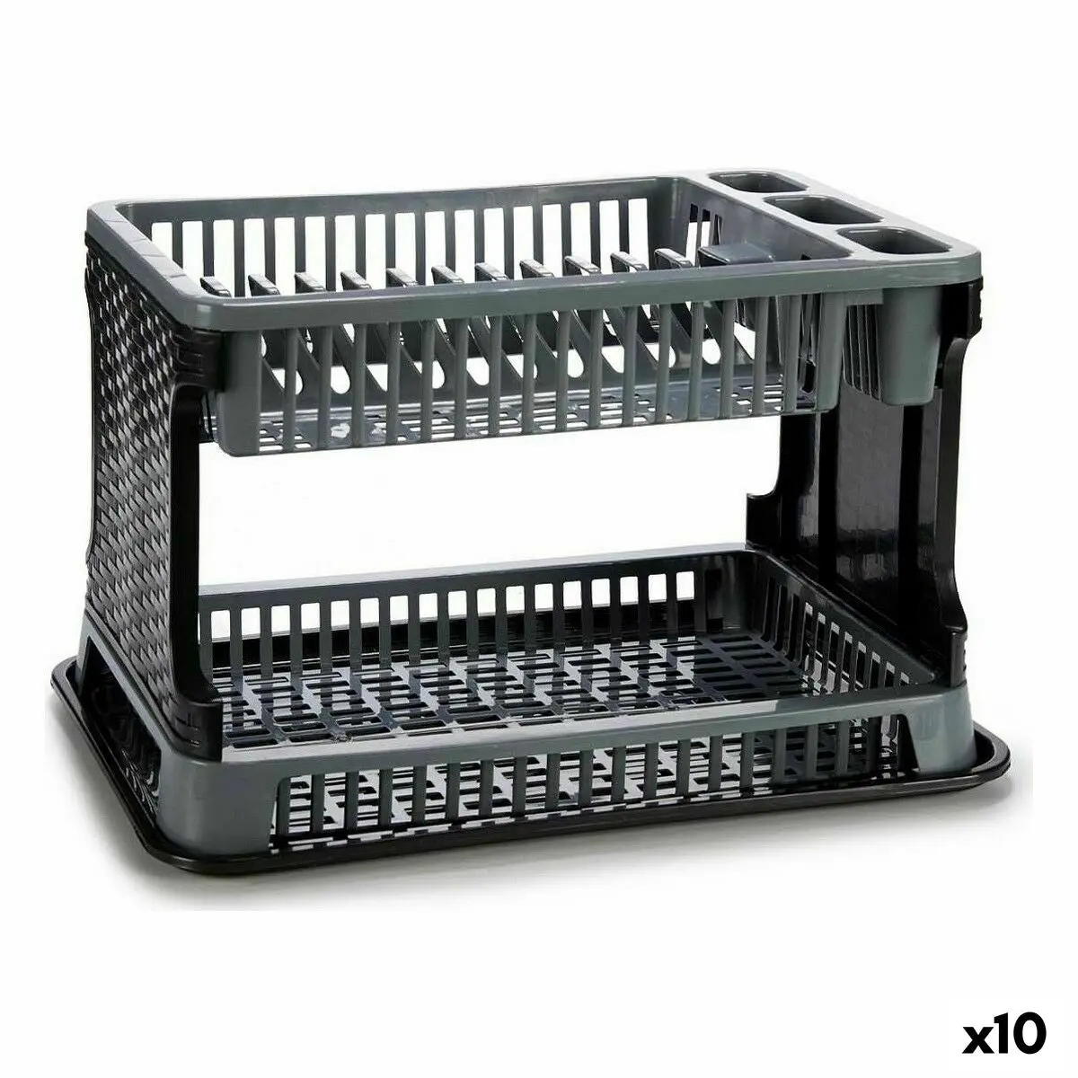 Draining Rack For Kitchen Sink Kinvara Grey 44,5 X 30,3 X 27 Cm 44,5 X 8,7 X 30,3 Cm (10 Units) 1