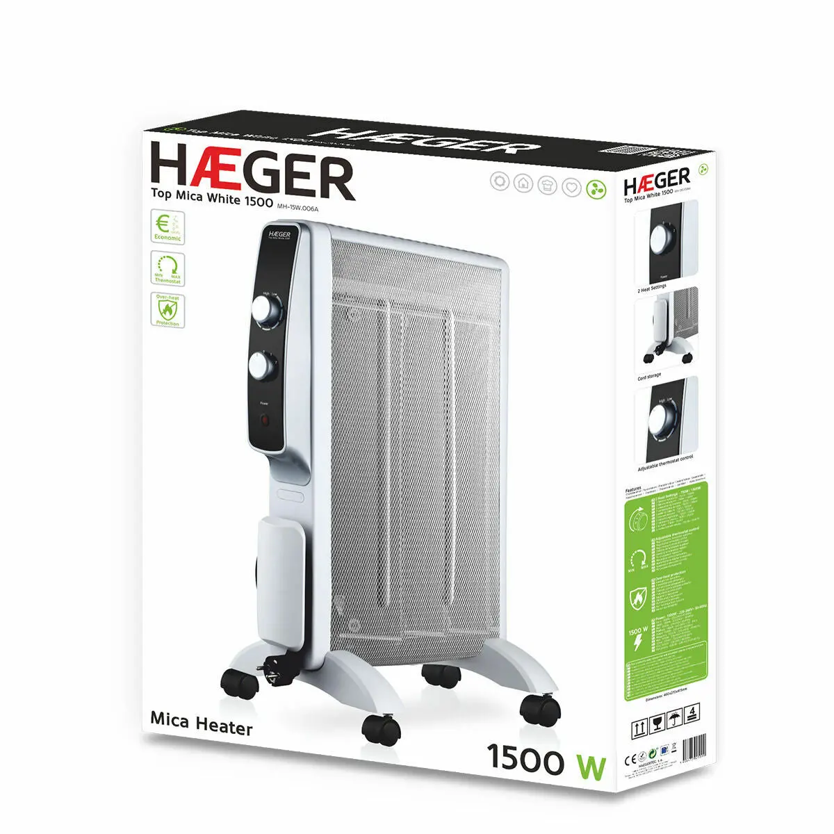 Heater Haeger Mh-15W.006A White 1500 W (Refurbished A) 1