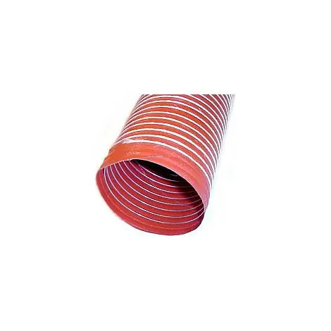 2.5' Id Single-Ply Orange Silicone Duct Hose (11Ft) 1