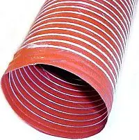 4' Id Single-Ply Orange Silicone Duct Hose (11Ft) 1