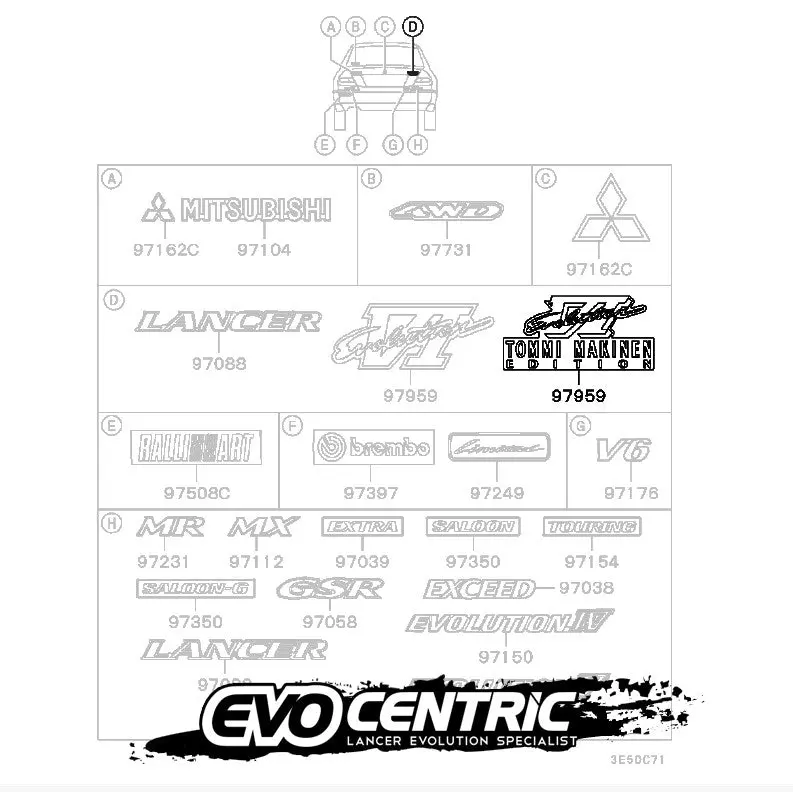 Tme "Tommi Makinen Edition" Boot Decal Sticker - Cp9a Mr557510 1