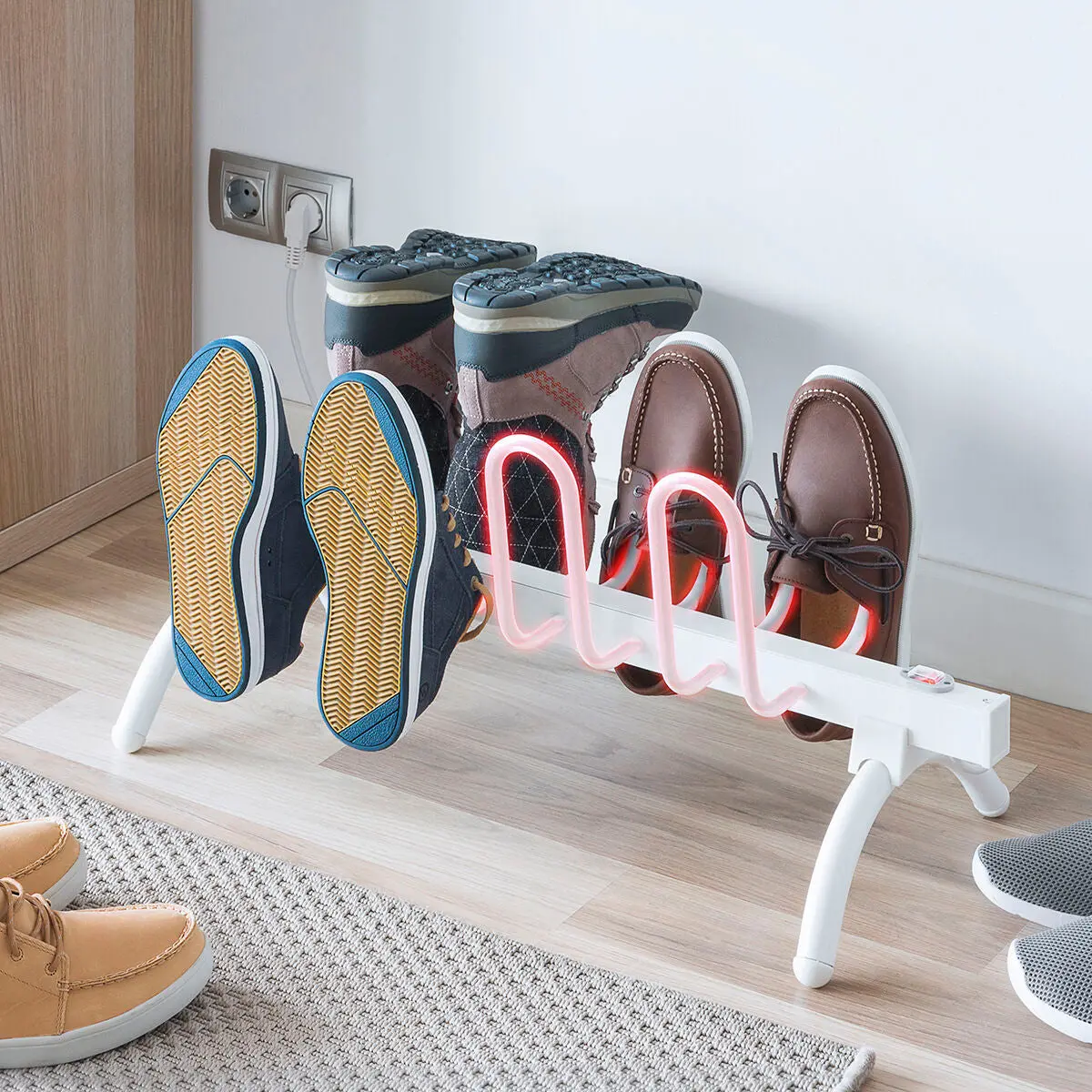 Electric Shoe Drying Rack Innovagoods 80 W 4 Pairs 1