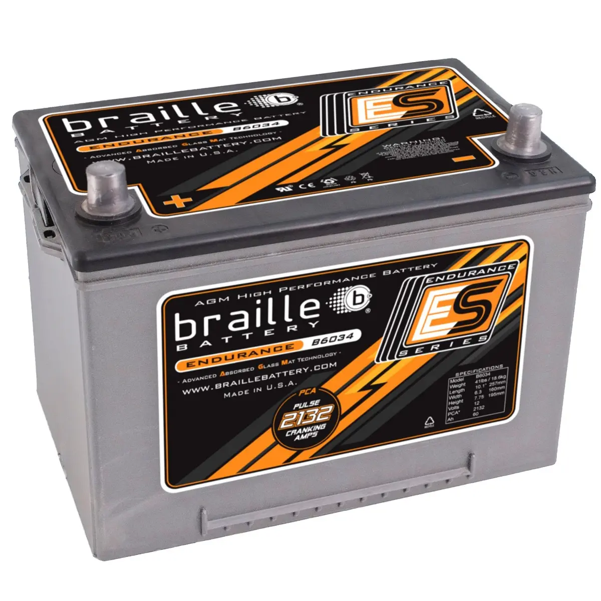 Braille Endurance Agm Battery - 41Lbs 1