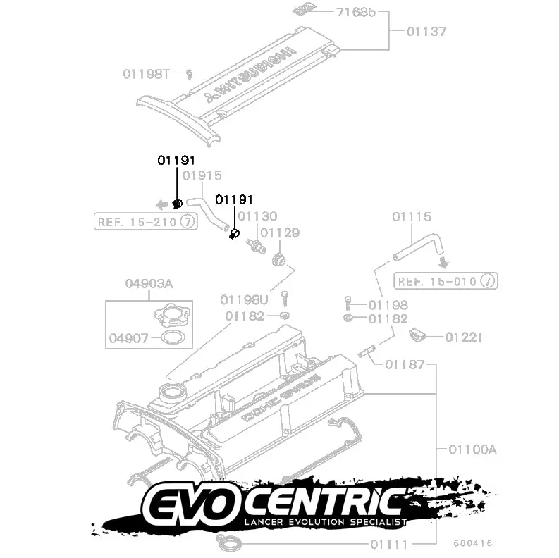 Brand New Genuine Mitsubishi Rocker Cover Clip (2) Cn9a Cp9a Ct9a Ct9w Ms660165 Ms660240 1