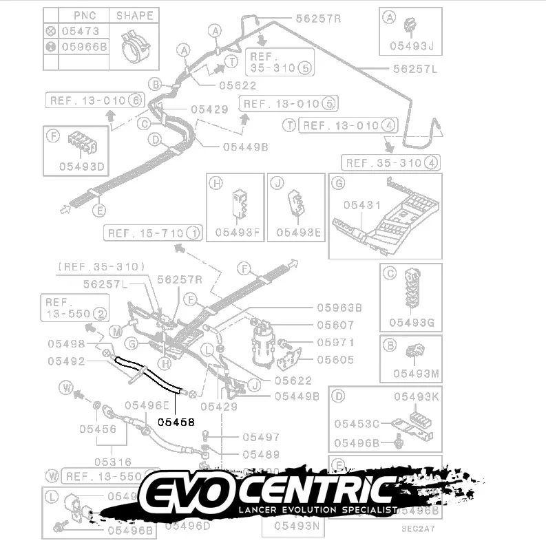 Brand New Genuine Mitsubishi Return Fuel Line Cover Cn9a Cp9a Mb348594 Mb133481 1