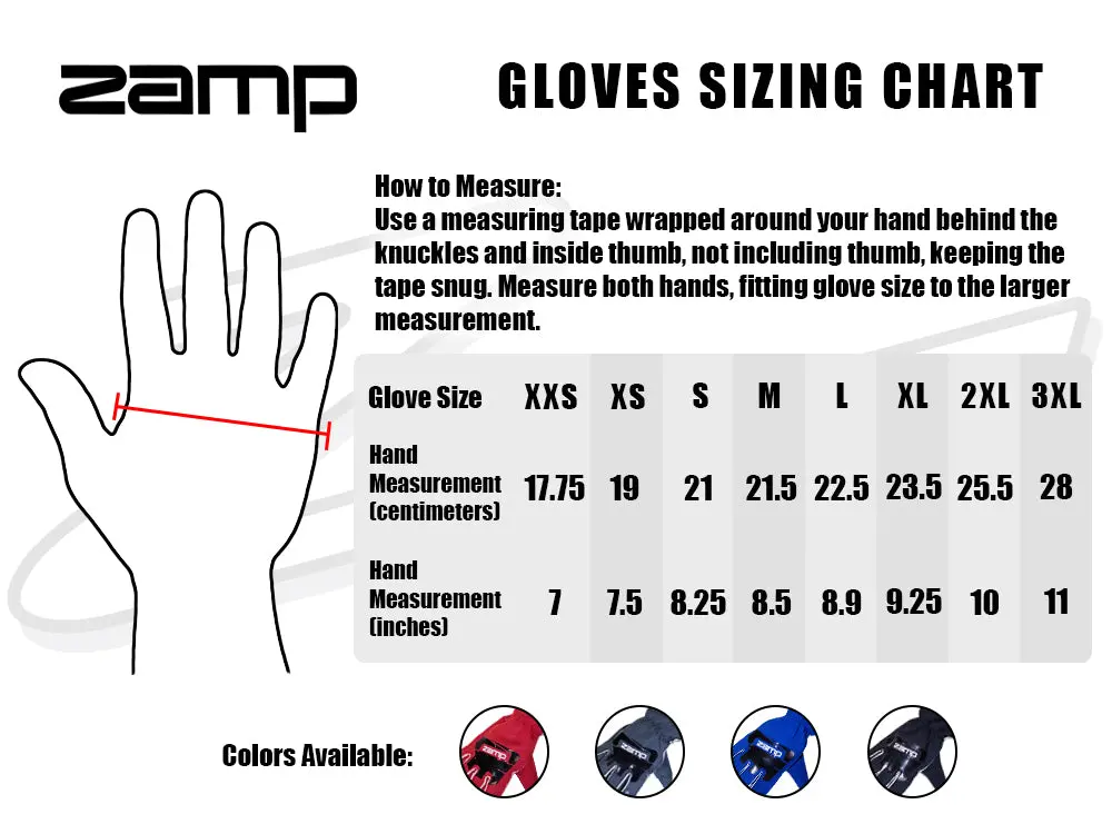 Zamp Zr-60 Race Gloves, Sfi 3.3/5 13