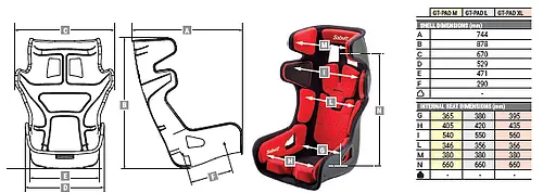 Sabelt Gt Pad Shell Only, Xl 1