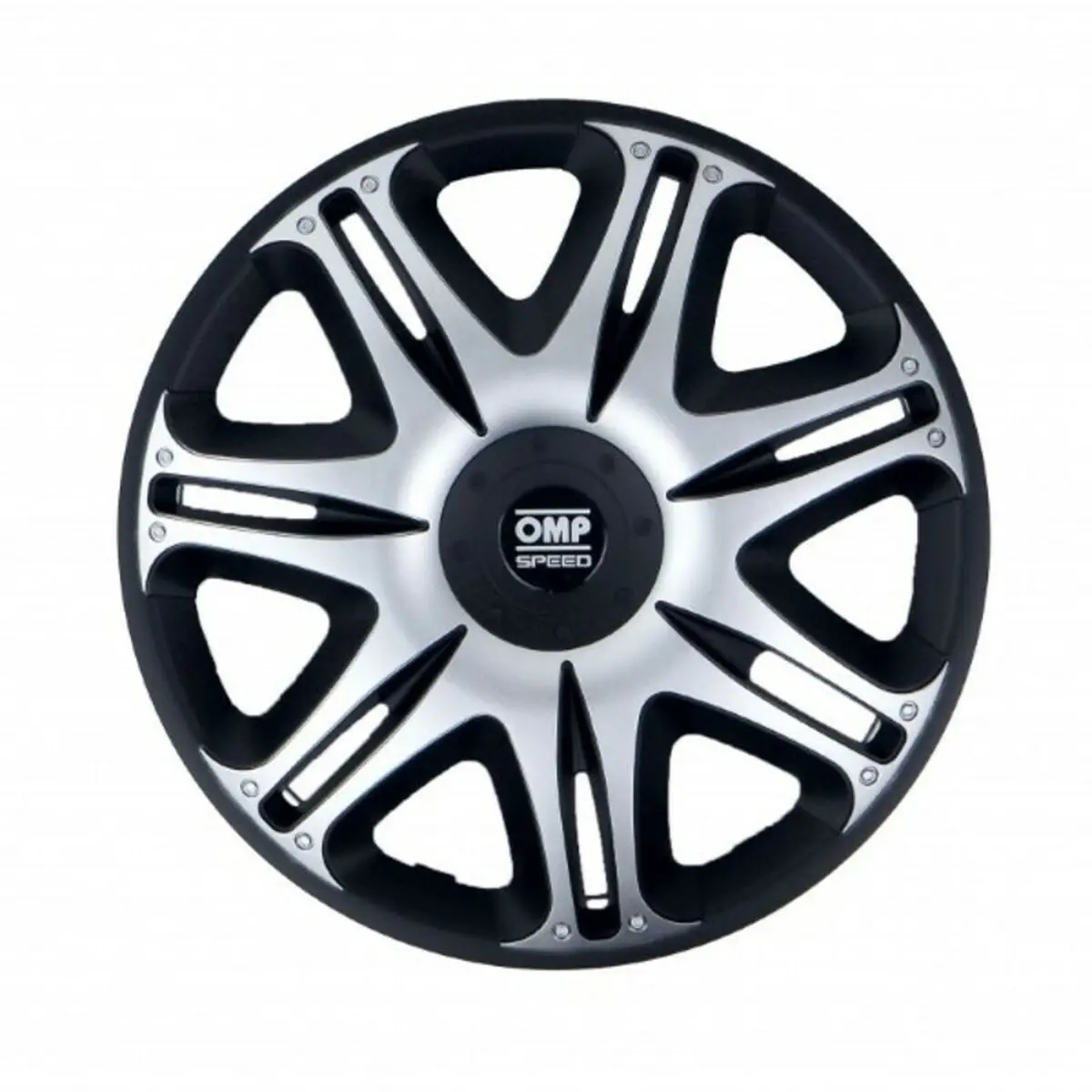 Hubcap Omp Ghost Speed Black Silver 13" (4 Uds) 1