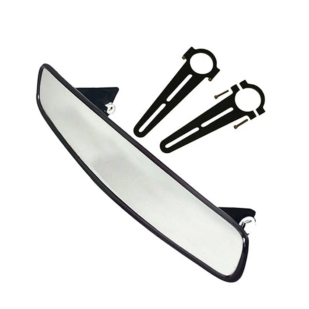 Longacre 14" Wide Angle Mirror Kit, Roll Bar Size: 1 3/4" - Long Brackets 1
