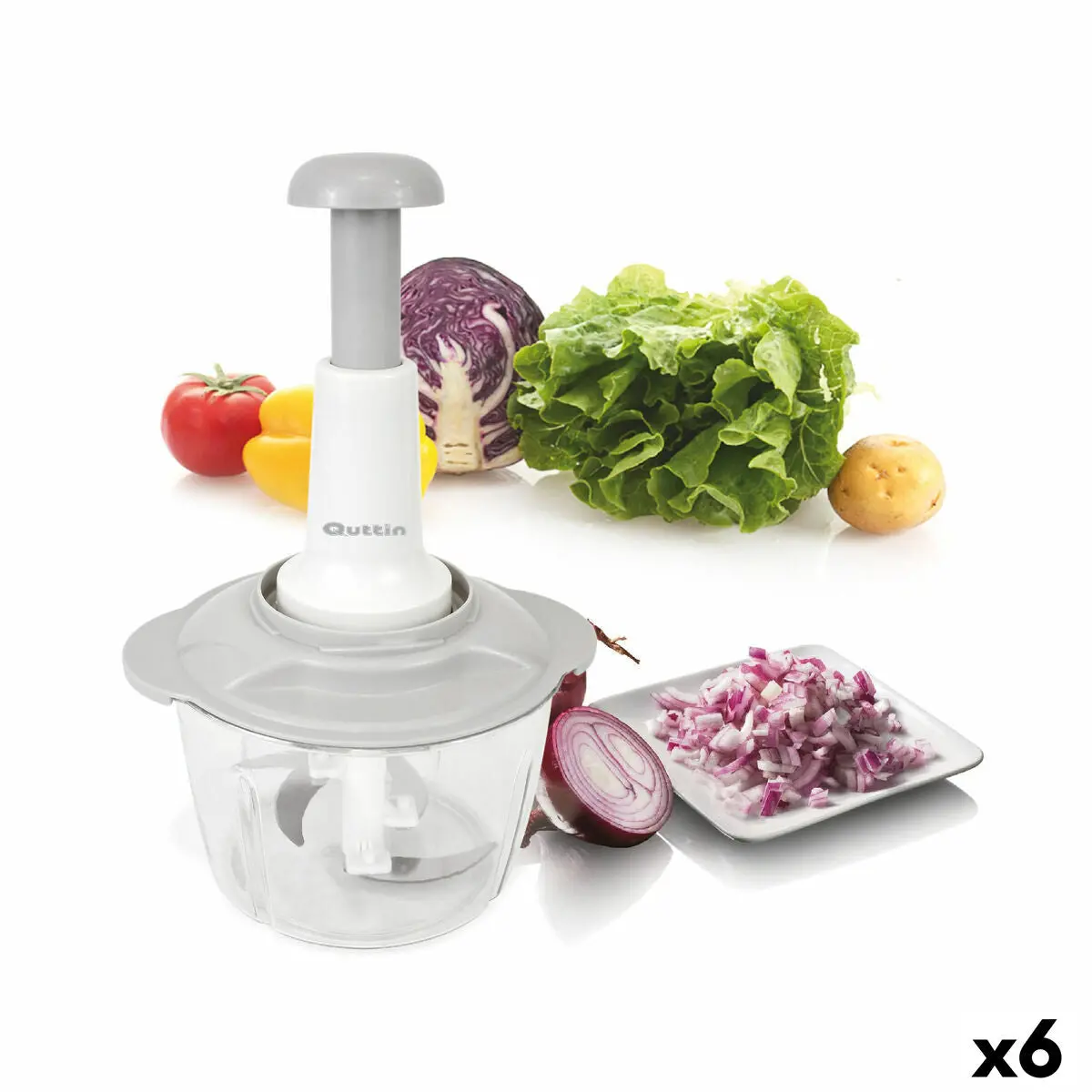 Vegetable Cutter Quttin 18 X 18 X 22 Cm (6 Units) 1