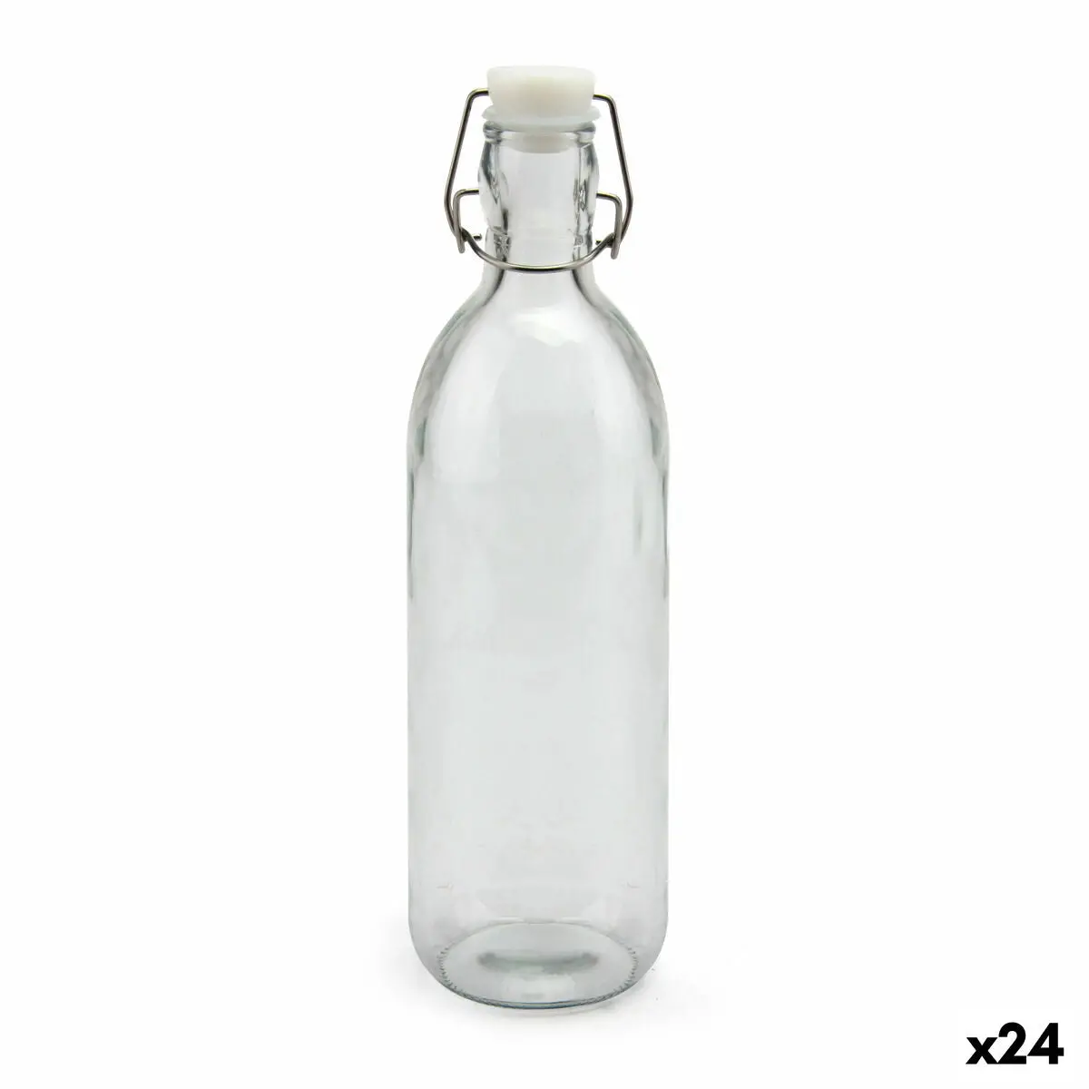 Glass Bottle La Mediterránea Glass 1 L (24 Units) 1