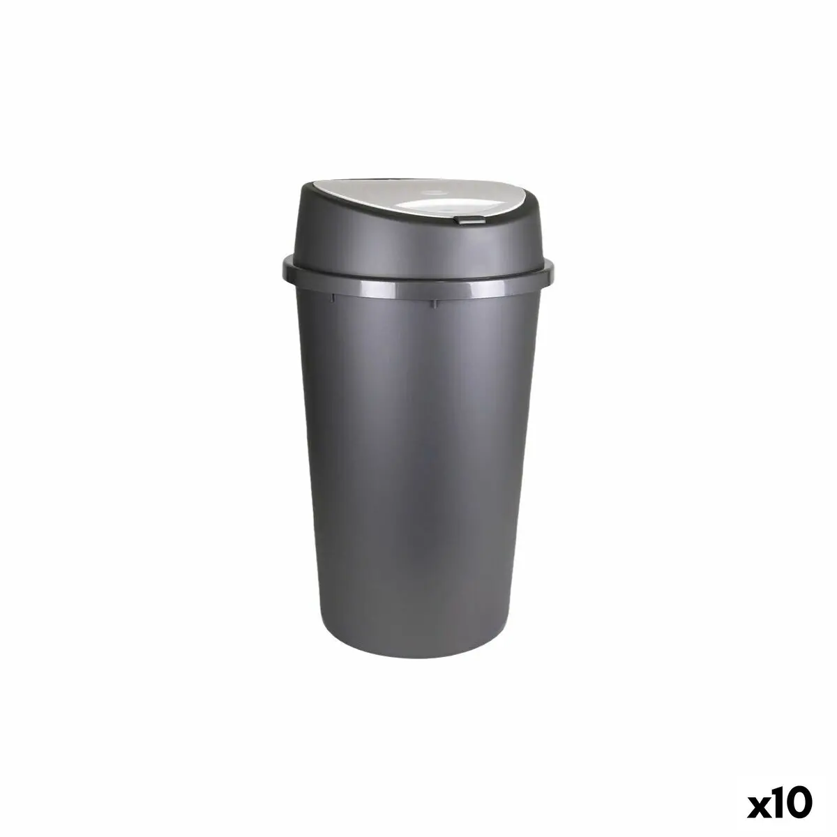 Waste Bin Tontarelli Bingo Graphite 45 L (10 Units) 1