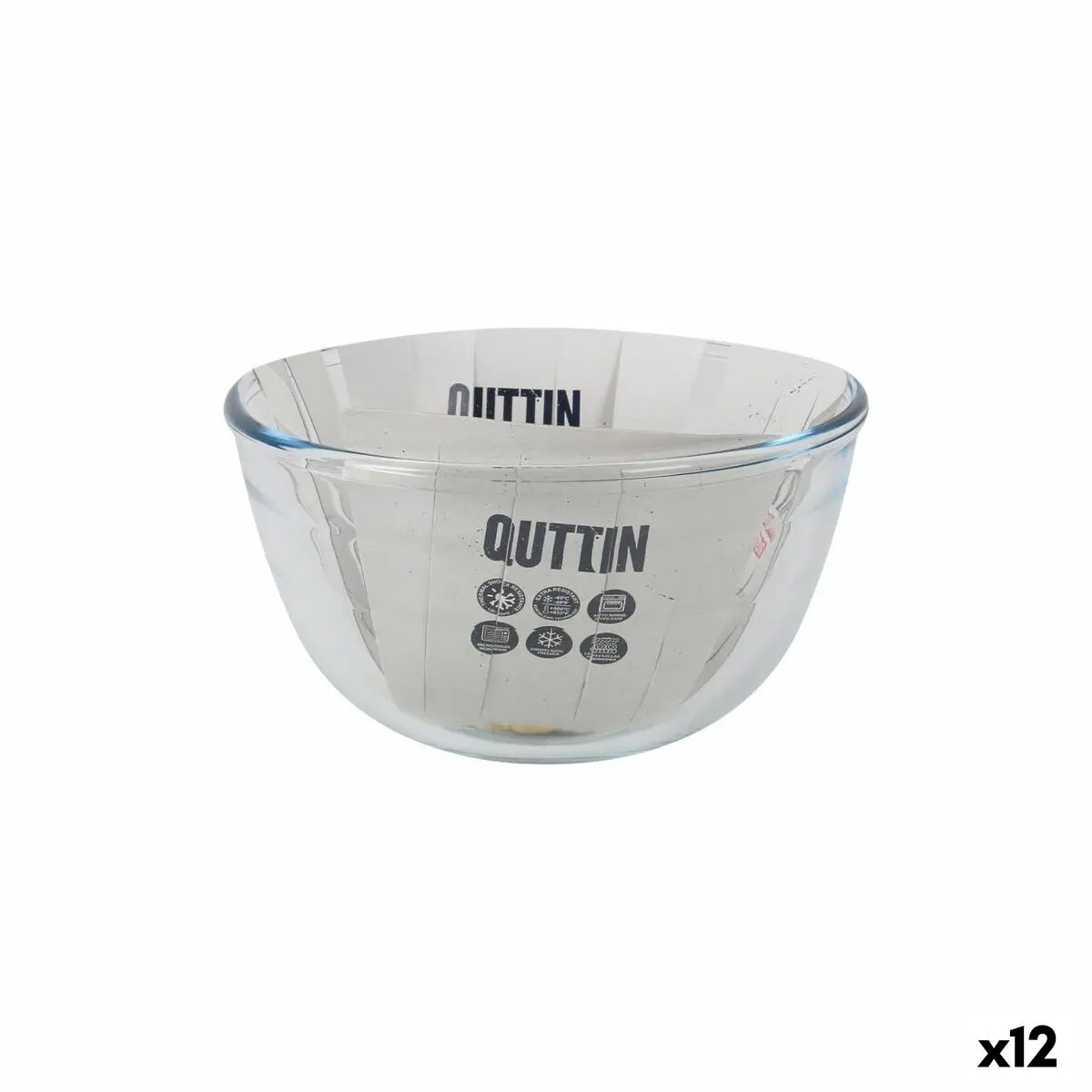 Bowl La Mediterránea Quttin Glass 1,1 L 17 X 17 X 10 Cm (12 Units) 1