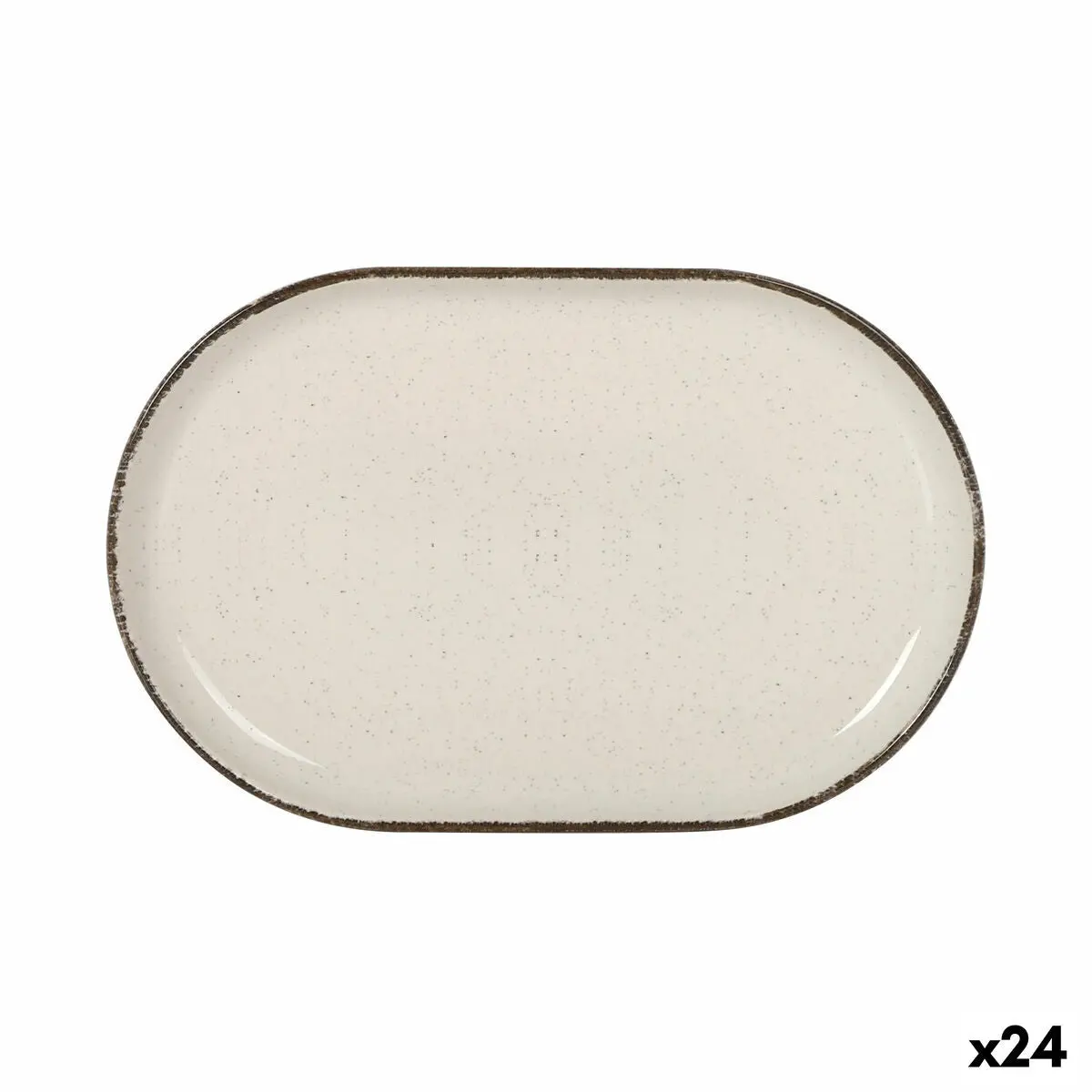 Serving Platter La Mediterránea Anllo Oval 20 X 13 X 2 Cm (24 Units) 1