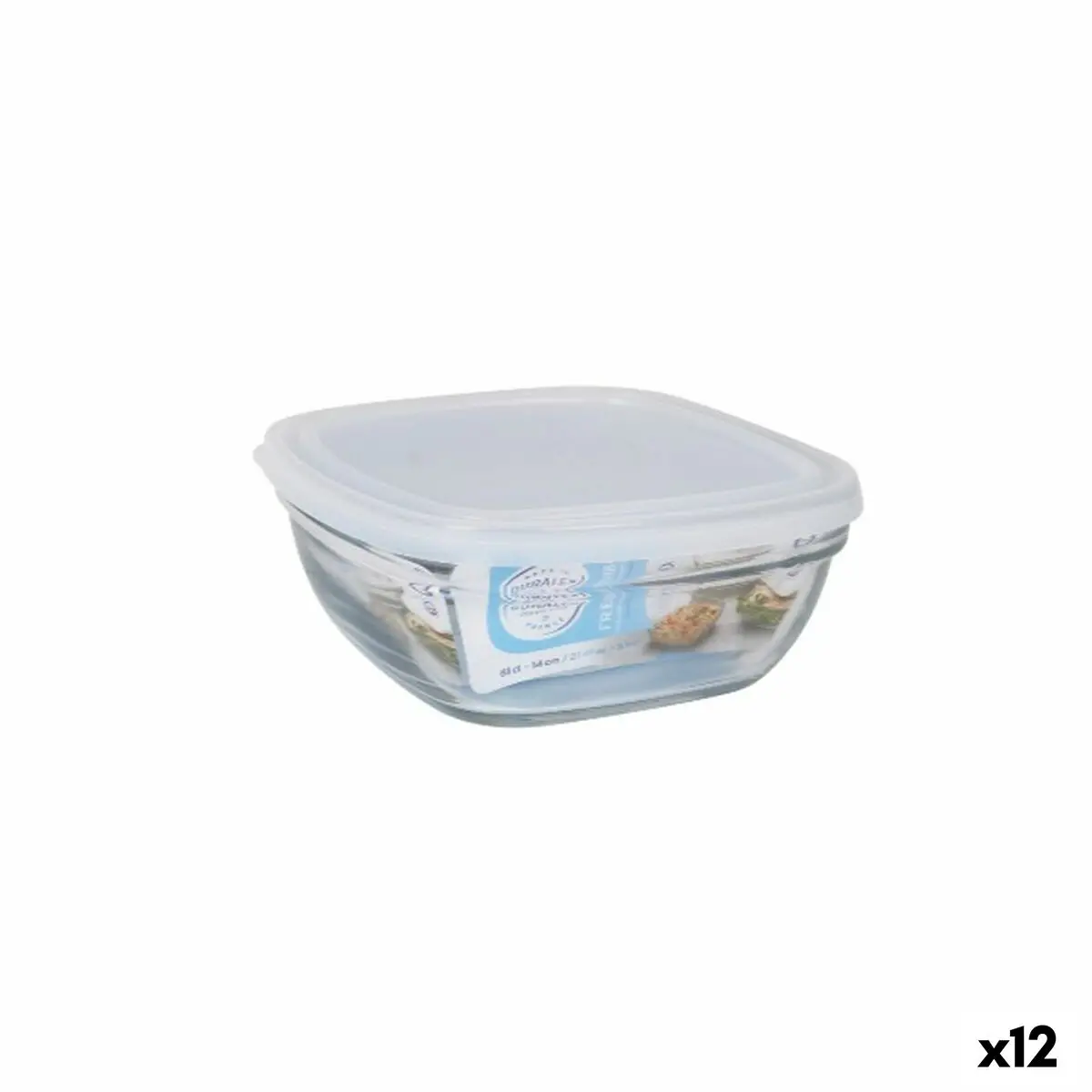 Lunch Box Duralex White Transparent 610 Ml (12 Units) 1