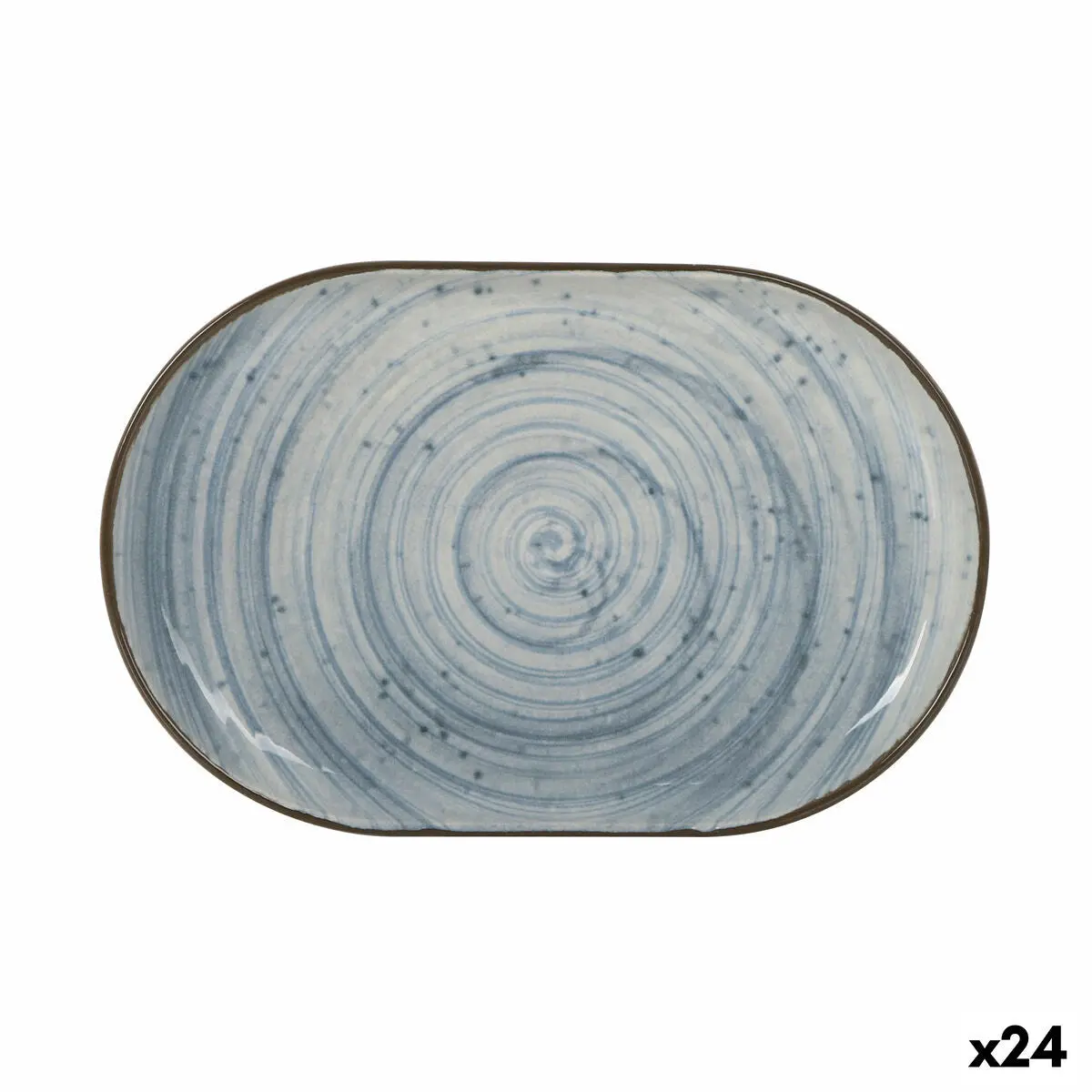 Serving Platter La Mediterránea Anllo Oval 20 X 13 X 2 Cm (24 Units) 1