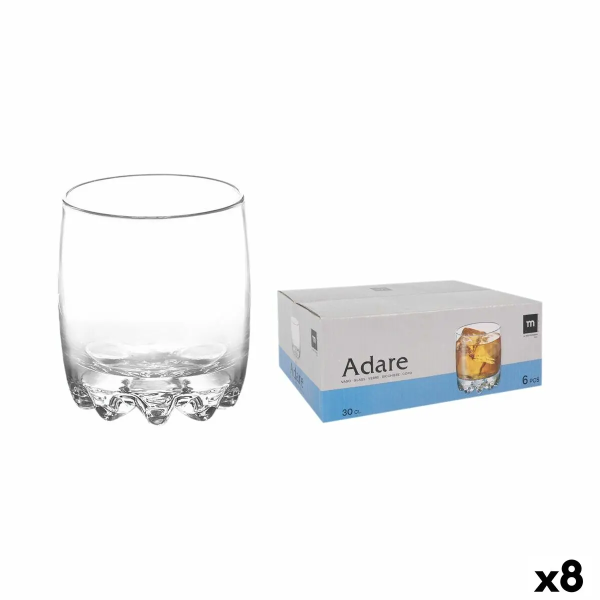 Set Of Glasses La Mediterránea Adare 0,3 L 6 Pieces (8 Units) 1