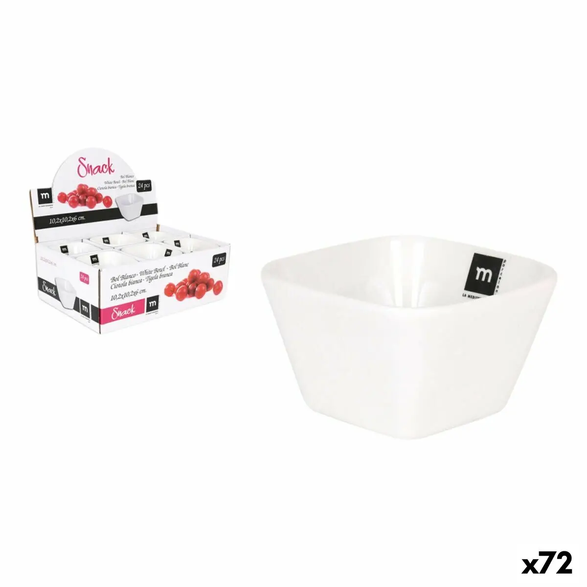 Bowl La Mediterránea Snack 270 Ml 10,2 X 10,2 X 6 Cm (72 Units) 1