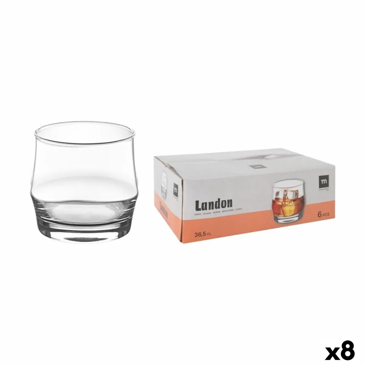 Set Of Glasses La Mediterránea Landon 6 Pieces (8 Units) 1