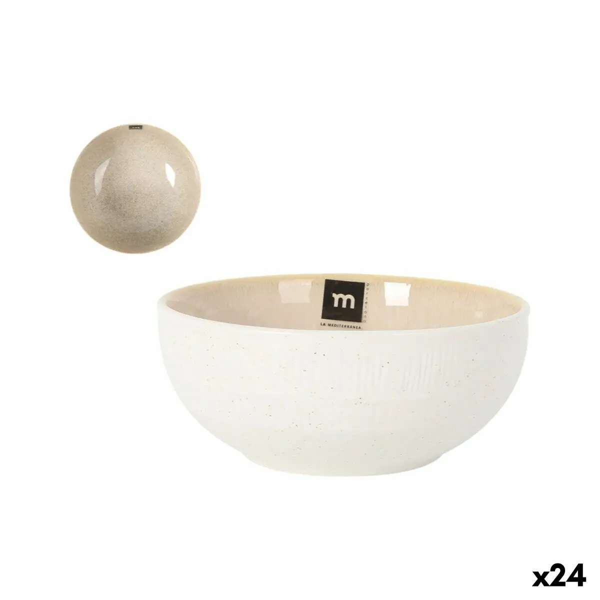 Bowl La Mediterránea Calobra Beige Ø 15,5 Cm (24 Units) 1