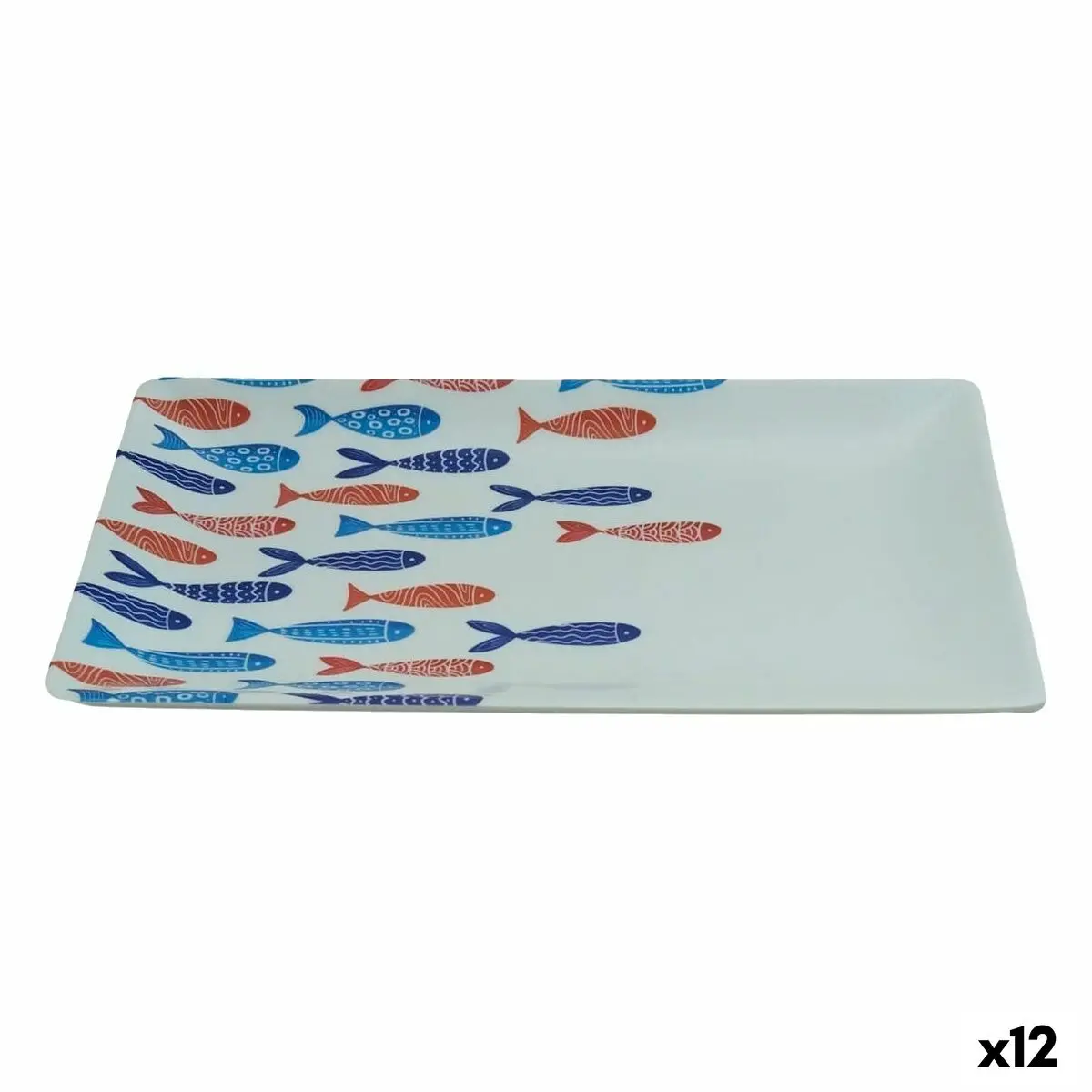 Snack Tray La Mediterránea Fish 25 X 15 X 2 Cm (12 Units) 1