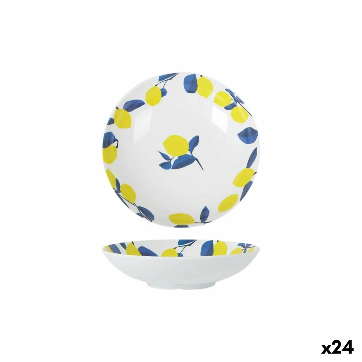 Deep Plate La Mediterránea Lemon 21 X 5,3 Cm (24 Units) 1