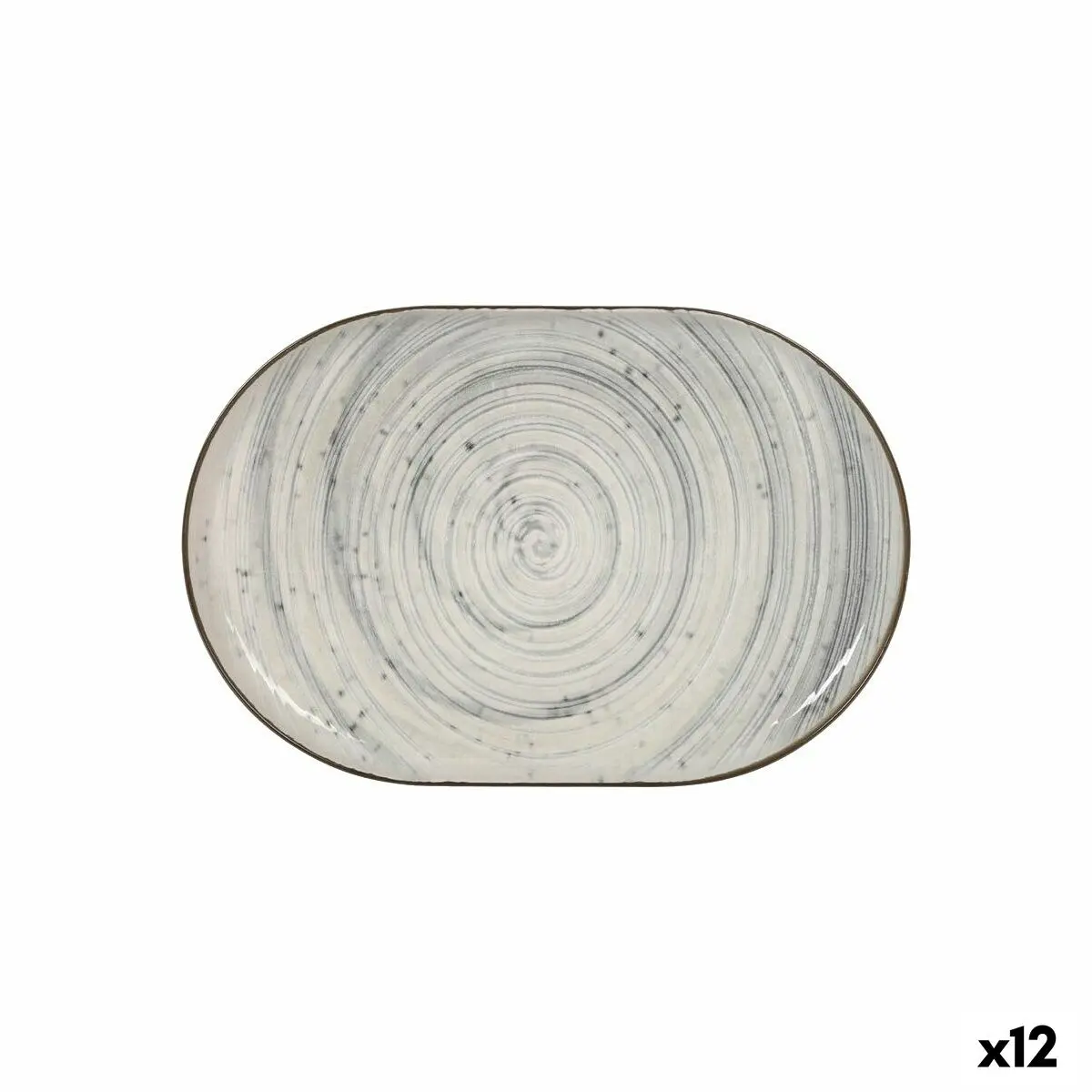 Serving Platter La Mediterránea Vortex Oval 30 X 20 X 2,5 Cm (12 Units) 1