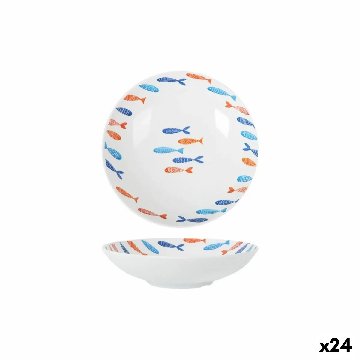 Deep Plate La Mediterránea Fish 21 X 5,3 Cm (24 Units) 1