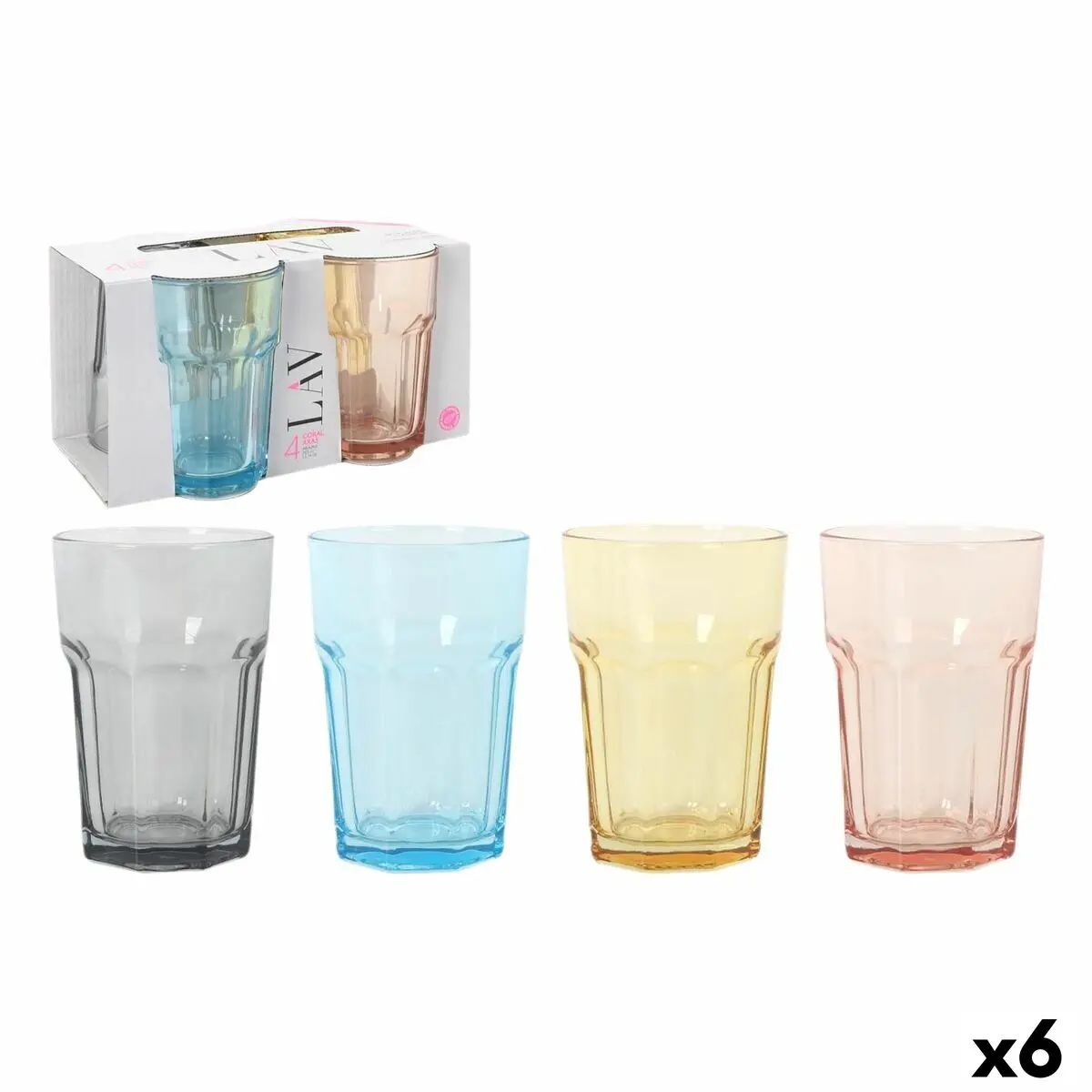 Set Of Glasses Lav Aras 4 Pieces (6 Units) 1