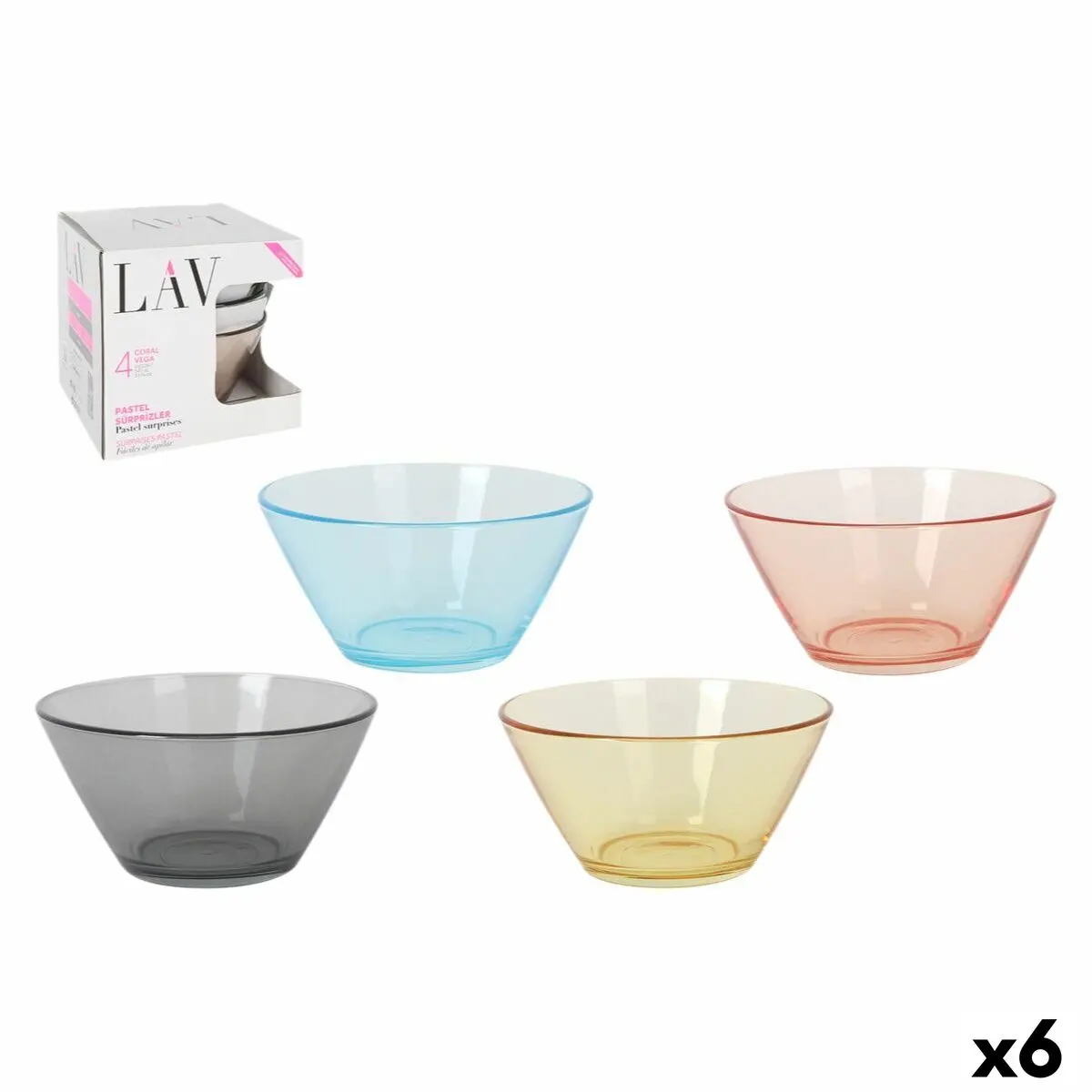 Snack Bowl Lav 345 Ml Ø 12 X 6,1 Cm 4 Pieces (6 Units) 1