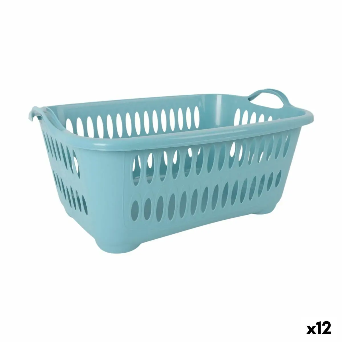 Laundry Basket Tontarelli Cover Line Blue Plastic 62,5 X 44,5 X 27,5 Cm (12 Units) 1
