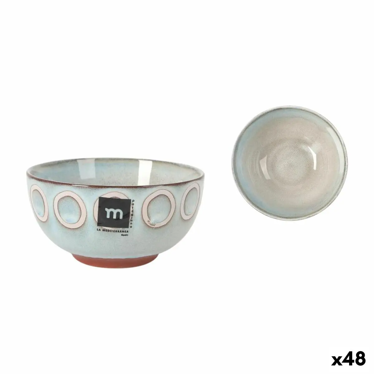 Bowl La Mediterránea Almudena Grey Ø 11 Cm (48 Units) 1