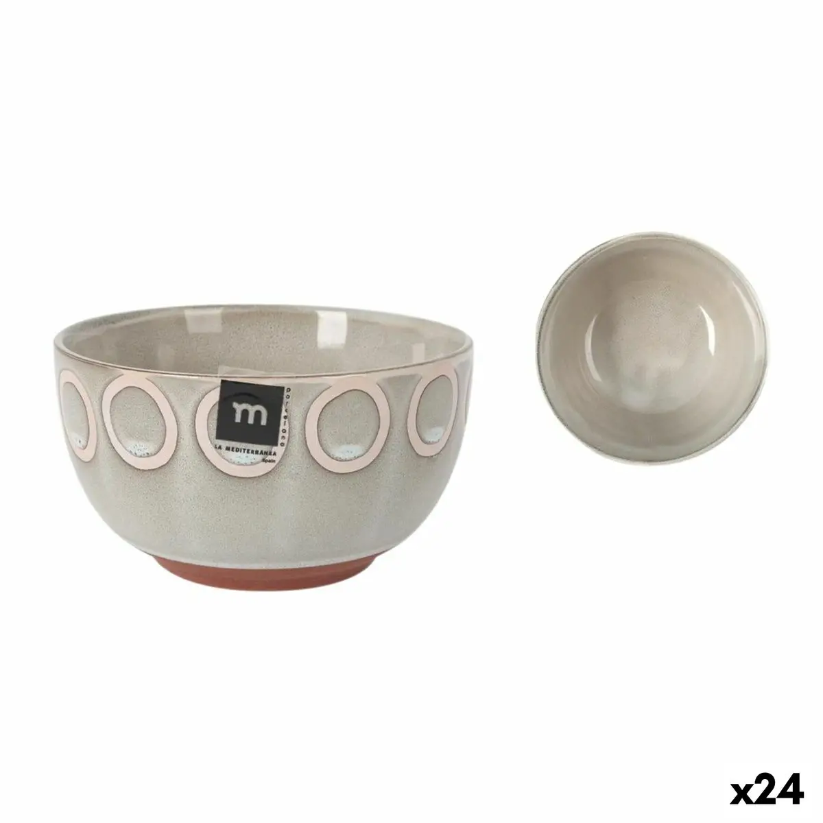 Bowl La Mediterránea Almudena Grey Ø 13,5 Cm (24 Units) 1